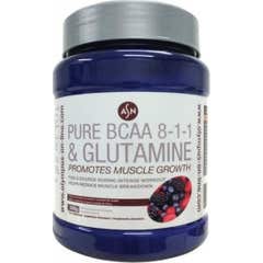 Nutricosmetics World Glutamina pura BCAA 8-1-1 ASN sabor frutos del bosque 500g