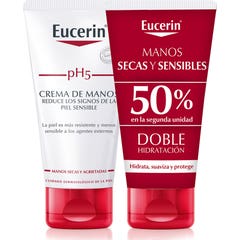 Eucerin® Crème pour les mains peau sensible 2x75ml Eucerin® Crème pour les mains peau sensible 2x75ml