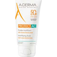 A-Derma Protect AC Fluide Matifiant Très Haute Protection SPF50+ 40ml
