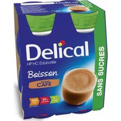 Delical Boisson Hp Hc Sans Sucre Café 4x200ml