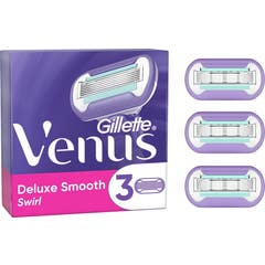Gillette Pack Venus Smooth Swirl Chargeur 3 Recharges