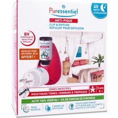 Puressentiel Kit Anti-Pique Diffuseur Ultrasonique Clip & Diffuse