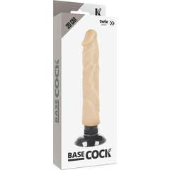 Basecock Vibrateur réaliste 2-1 naturel 20cm 1pc