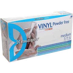 Multipro Gants en Vinyle Sans Poudre Taille M 100uts