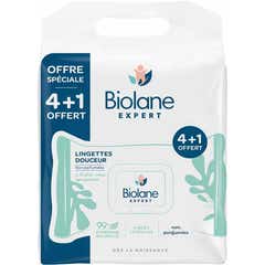 Biolane Expert Lingettes Douces Sans Parfum 5x60 Unités