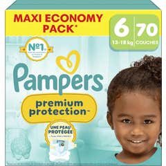 Pampers Pañales Premium Protection Talla 6 13-18 kg 70 uds