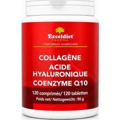 Exceldiet Pharma Collagène Acide Hyaluronique Q10 120 Comprimés