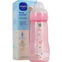 Mam Easy Active Biberon Tétine Débit Très Rapide +6M Berry 330 ml