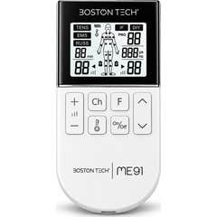 Boston Tech Électrostimulateur TENS EMS 5en1 Rechargeable Blanc