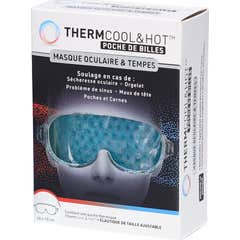ThermCool&Hot Poche de Billes Masque Oculaire & Tempes 26x10 cm