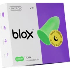 Blox Sleep & Focus Bouchons d'Oreille en Mousse TM Bleu 10uts