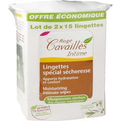 Rogé Cavaillès Intime Lingettes Spécial Sécheresse 15 Lingettes Lot De 2