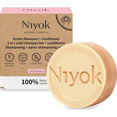 Niyok Shampooing Solide 2 en 1 + Après-shampooing Soft Blossom 80 g