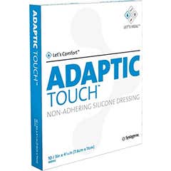 Pansement silicone non-adhérent Adaptic Touch 7,6x11cm 10uds
