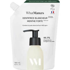 WhatMATTERS Dentifrice Blancheur Menthe Forte 180 ml