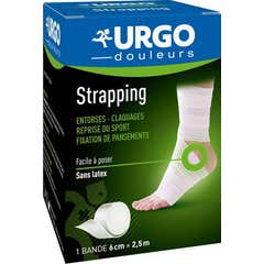 Urgo Strapping Bande Adhésive Élastique Sans Latex 2,5Mx6cm 1ut