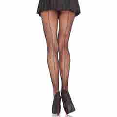 Leg Avenue Black Net Stockings Large Size 1ut