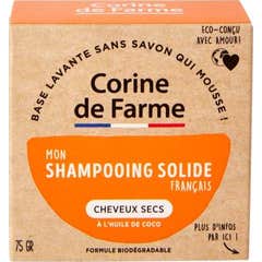 Corine De Farme Shampooing solide à la noix de coco pour cheveux secs 75g