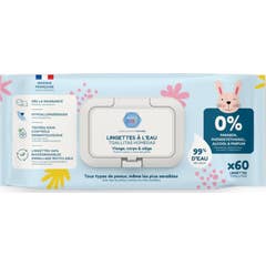 Pharmababy Lingettes Eau 60 uts