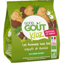 Biscuit de la bonne Goutte Animaux Nappés Chocolat 120g