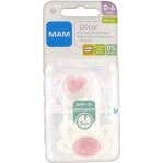 Mam 2 Sucettes Anatomiques Silicone Décor 06 Mois + Boite Stérilisation