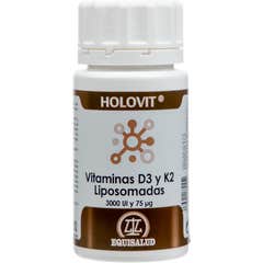 Equisalud Holovit Vitamines D3 K2 Lipos 3000 Ui et 75Mcg 50caps