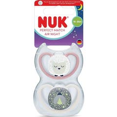 NUK Sucettes Perfect Match Air Nuit Mouton 2 unités