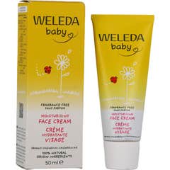 Weleda Baby Crème Faciale Hydratante Calendula Sans Parfum 50 ml