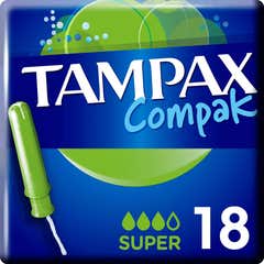 Tampax Compak Super 18 Vert
