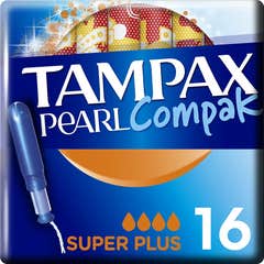 Tampax Pearl Compak Super Plus Tampons 16 pièces Tampax Pearl Compak Super Plus Tampons 16 pièces