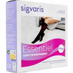 Sigvaris 1 Essentiel Chaussette Semi Transparent Noir SN 1 Paire