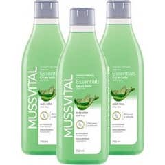 Mussvital Essentials Family Pack Famille Aloe Vera Gel de Bain 3x750ml