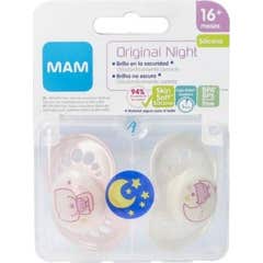 Silicone Silicone Soother Mam Night 16+ M 2 U +Sterilizer Box