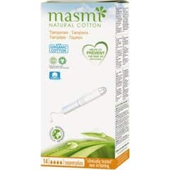 Masmi Tampons avec applicateur Super Plus Biodégradable 14 pcs