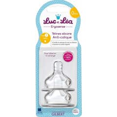 Luc Et Léa Ergosense Tétines Silicone Anti-Colique 0m+ 2 Unités