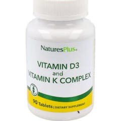 NaturesPlus Vitamine D3 Vitamine K Complex 90 comprimés