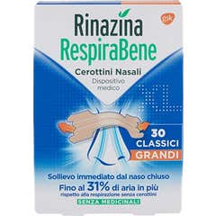 Rinazina Breath Right Bandelettes Nasales Grand 30uts