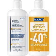 Ducray Kelual Squanorm Shampooing Traitant Hydratant Pellicules Sèches 2x400ml