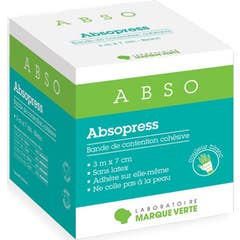 Abso Absopress Bande de Contention Cohésive Blanc 3mx7cm