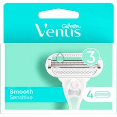 Gillette Venus Smooth Sensitive Recharge Rasoir 4uts