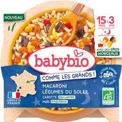 BabyBio Comme Les Grands Macaroni & Légumes du Soleil 200 g