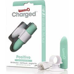 Screaming O Positive Rechargeable Massager Green 1pc