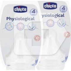 Chicco™ Tétine silicone physiologique + 4m 2uds 2uds