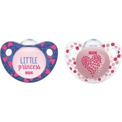 Nuk 2 Sucettes Trendline Fille T2 (618 mois)