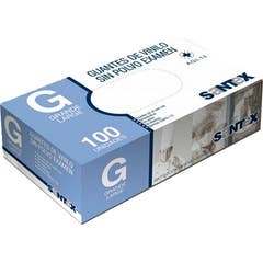 Santex Guantes Vinilo Transparente Grandes 100uds