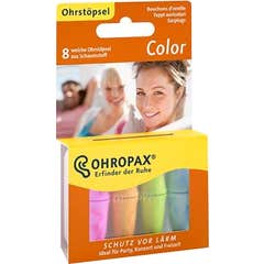 Ohropax Color Tampões Ouvidos Espumas Macia 8 Unidades