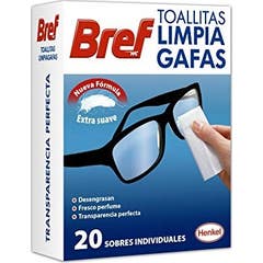 Bref Lingettes Nettoyantes Lunettes 20uts