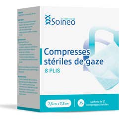 Soineo Compresses Steriles Gaze 7,5X7,5Cm 25uts