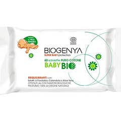 Biogenya Lingettes en Coton pour Bébé 60lingettes