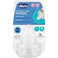 Tétine silicone Chicco Physio 4M+ Fast Flow 2 U